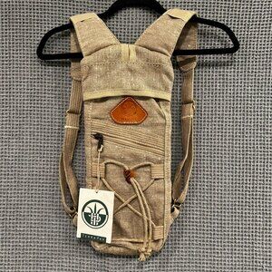 Deadstock/NWT TerraPax Hydration Day Backpack Eco-friendly Hemp Leather 90s/Y2K